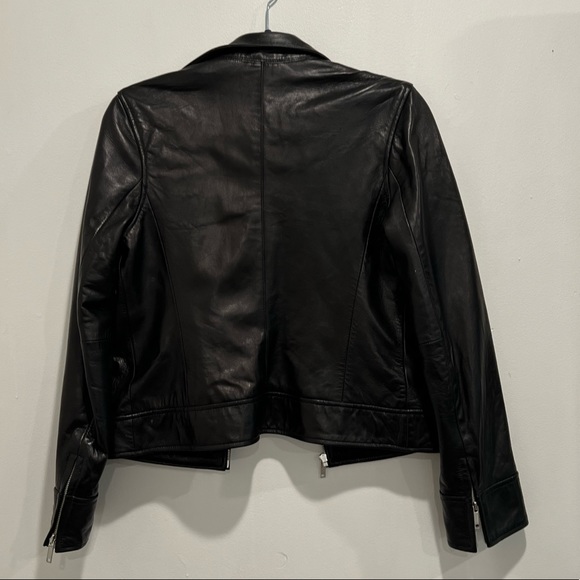 Banana Republic Black Leather Jacket Small - Picture 5 of 6